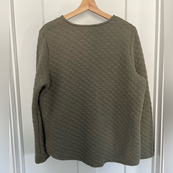 Orvis: Olive Green Quilted Sweatshirt: Size Large - Picture 7 of 7